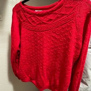 Faux cable-knit sweater